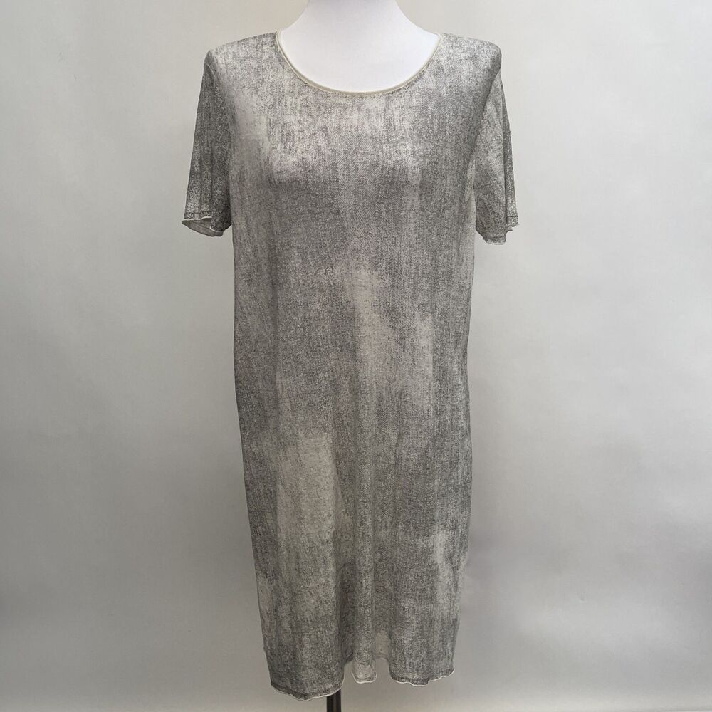 Eileen Fisher Women's‎ Long Top Large Brown Ivory